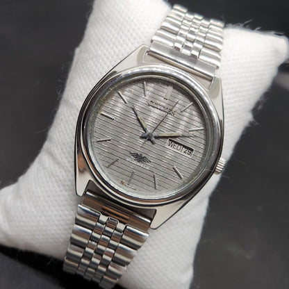 Vintage 1976 Original Citizen Automatic 8200 Grey Face 37MM case Day-Date Japanese Men's Wrist Watch CT65