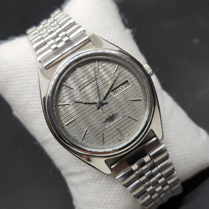 Vintage 1976 Original Citizen Automatic 8200 Grey Face 37MM case Day-Date Japanese Men's Wrist Watch CT65