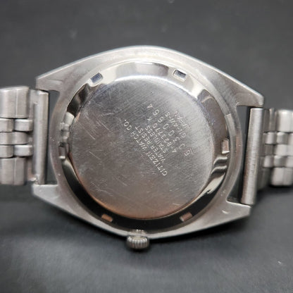 Vintage 1976 Original Citizen Automatic 8200 Grey Face 37MM case Day-Date Japanese Men's Wrist Watch CT65