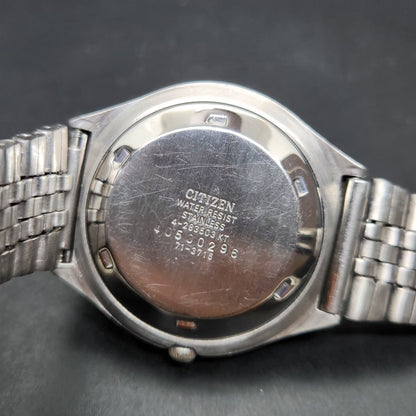 Vintage 1974 Original Citizen Automatic 8200 Blue Face 37MM case Day-Date Japanese Men's Wrist Watch CT68