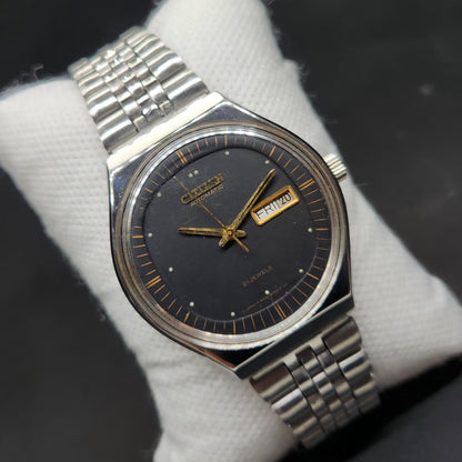 Vintage 1978 Original Citizen Automatic 8200 Black Face 37MM case Day-Date Japanese Men's Wrist Watch CT69