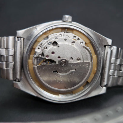 Vintage 1981 Original Citizen Automatic 8200 Blue Face 36MM case Day-Date Japanese Men's Wrist Watch CT70