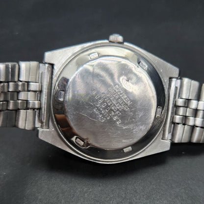 Vintage 1974 Original Citizen Automatic 8200 Grey Face 34MM case Day-Date Japanese Men's Wrist Watch CT72