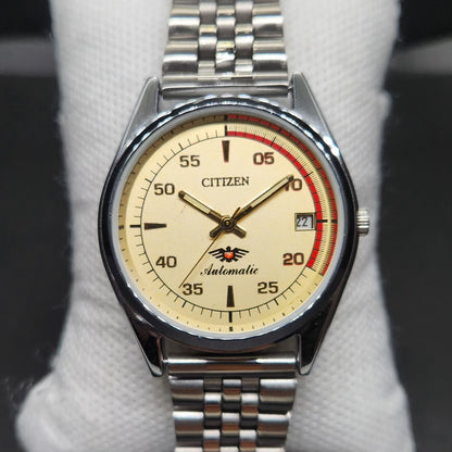 Vintage Mod Citizen 8200 Automatic Gold Face 36MM Case Date Men's Wrist Watch CT86