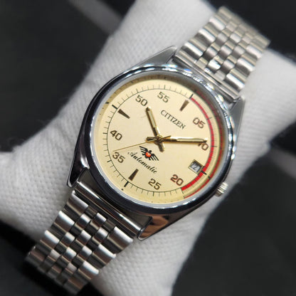 Vintage Mod Citizen 8200 Automatic Gold Face 36MM Case Date Men's Wrist Watch CT86