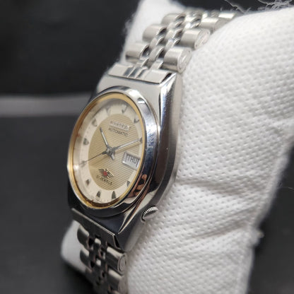 Vintage 1978 Original Citizen Automatic 8200 Cream Face 33MM case Day-Date Japanese Men's Wrist Watch CT77