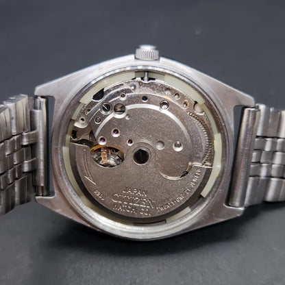 Vintage 1978 Original Citizen Automatic 8200 Black Face 34MM case Day-Date Japanese Men's Wrist Watch CT79