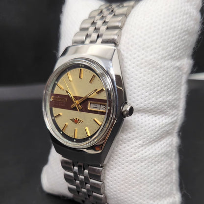 Vintage 1981 Original Citizen Automatic 8200 Gold Face 34MM case Day-Date Japanese Men's Wrist Watch CT80