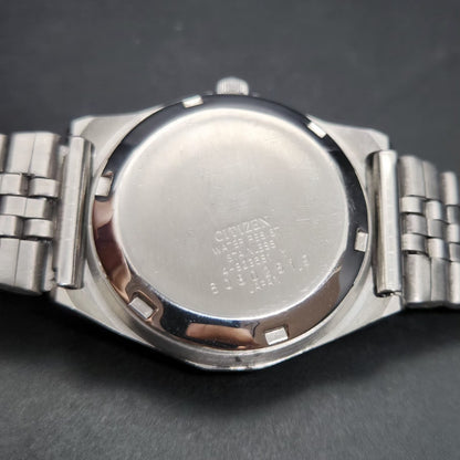 Vintage 1975 Original Citizen Automatic 8200 Black Face 35MM case Day-Date Japanese Men's Wrist Watch CT84