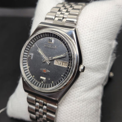 Vintage 1981 Original Citizen Automatic 8200 Grey Face 36MM case Day-Date Japanese Men's Wrist Watch CT85