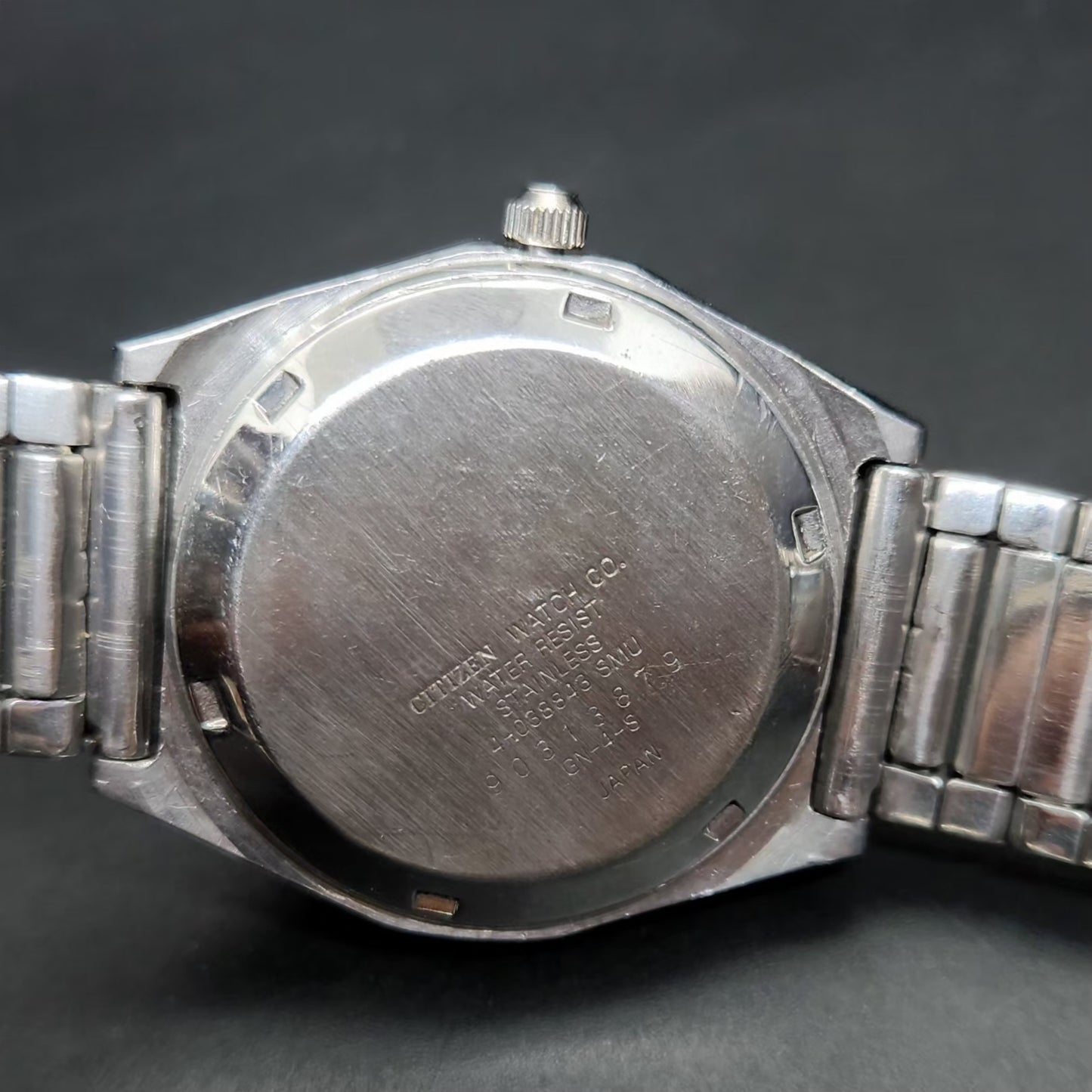 Vintage Mod Citizen 8200 Automatic Blue Face 36MM Case Day-Date Men's Wrist Watch CT87