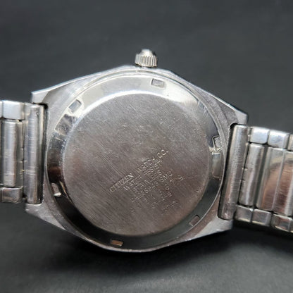 Vintage Mod Citizen 8200 Automatic Blue Face 36MM Case Day-Date Men's Wrist Watch CT87