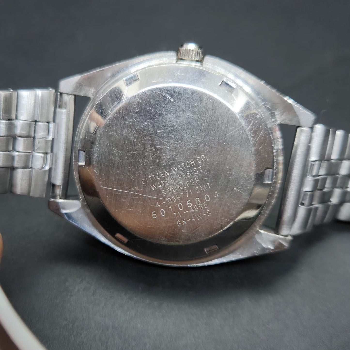 Vintage Mod Citizen 8200 Automatic Gold Face 36MM Case Railway Time Day-Date Men's Wrist Watch CT88