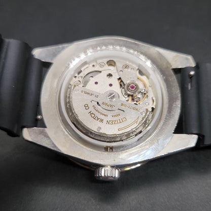 Vintage Mod Citizen 8200 Automatic Rotating Bazel Orange Face 40MM Case Date Men's Wrist Watch CT94
