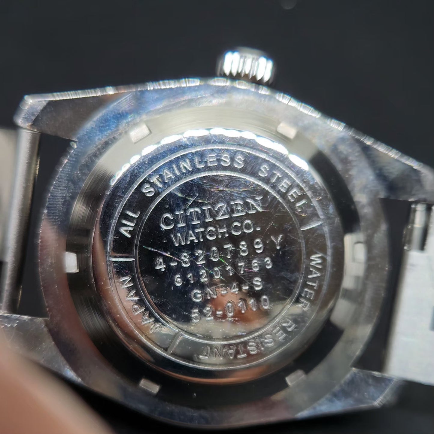 Vintage Mod Citizen 8200 Automatic Rotating Bazel Orange Face 40MM Case Date Men's Wrist Watch CT100