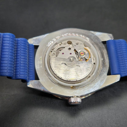 Vintage Mod Citizen 8200 Automatic Rotating Bazel Blue Face 40MM Case Date Men's Wrist Watch CT103