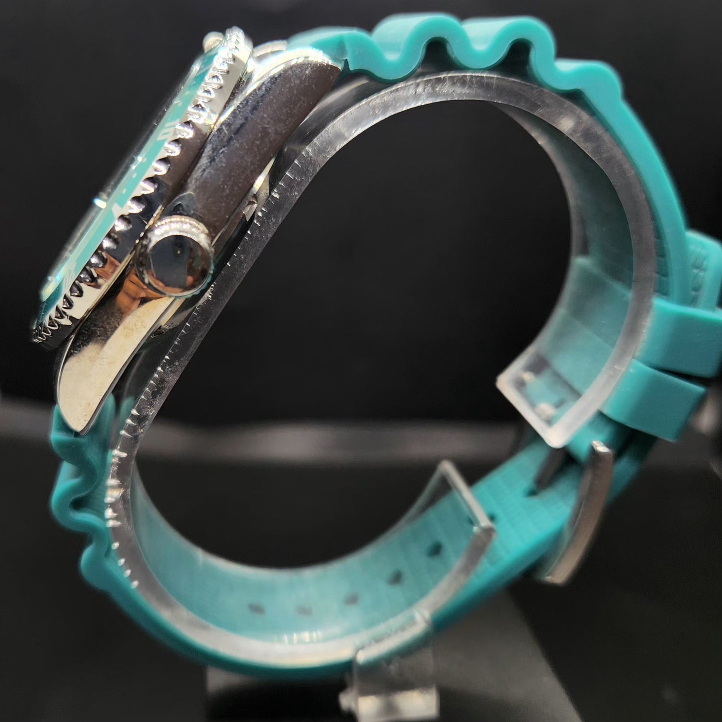 Vintage Mod Citizen 8200 Automatic Rotating Bazel Sea Green Face 40MM Case Date Men's Wrist Watch CT105