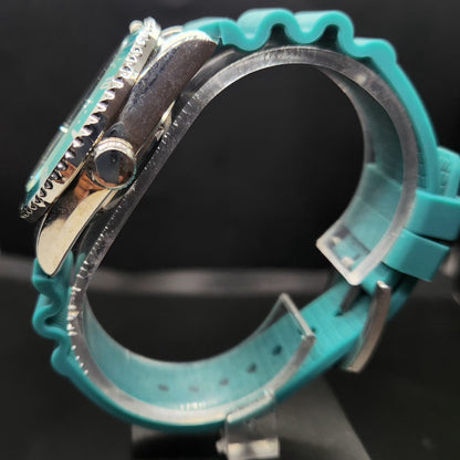 Vintage Mod Citizen 8200 Automatic Rotating Bazel Sea Green Face 40MM Case Date Men's Wrist Watch CT105
