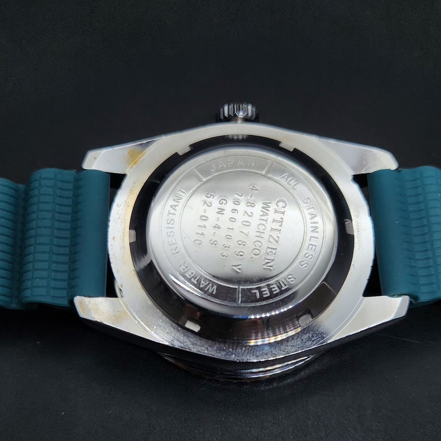 Vintage Mod Citizen 8200 Automatic Rotating Bazel Sea Green Face 40MM Case Date Men's Wrist Watch CT105