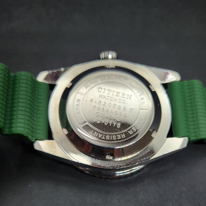 Vintage Mod Citizen 8200 Automatic Rotating Bazel Green Face 40MM Case Date Men's Wrist Watch CT107
