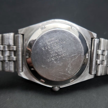 Vintage 1977 Original Citizen Automatic 8200 Gold Face 34MM case Day-Date Japanese Men's Wrist Watch CT114