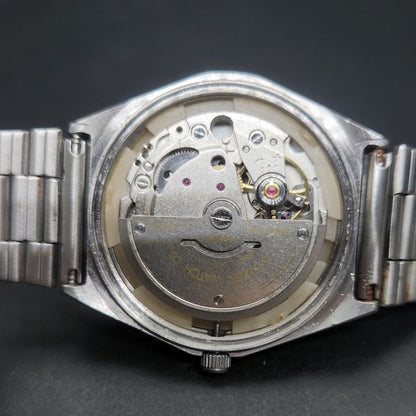 Vintage 1983 Original Citizen Automatic 8200 Grey Face 35MM case Day-Date Japanese Men's Wrist Watch CT120