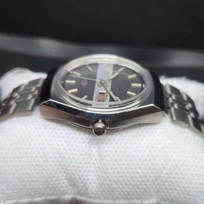 Vintage 1974 Original Citizen Automatic 8200 Grey Face 35MM case Day-Date Japanese Men's Wrist Watch CT121
