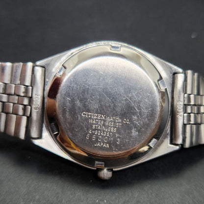 Vintage 1976 Original Citizen Automatic 8200 Black Face 34MM case Day-Date Japanese Men's Wrist Watch CT127