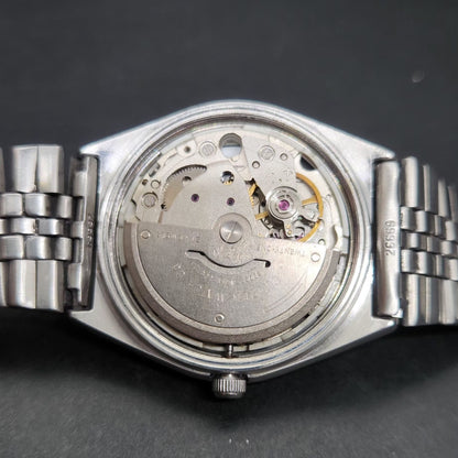 Vintage 1976 Original Citizen Automatic 8200 Black Face 34MM case Day-Date Japanese Men's Wrist Watch CT127