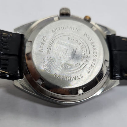 Vintage Ricoh R31 Automatic Green Face New Strap 21 Jewels Day-Date Men's Wrist Watch R01