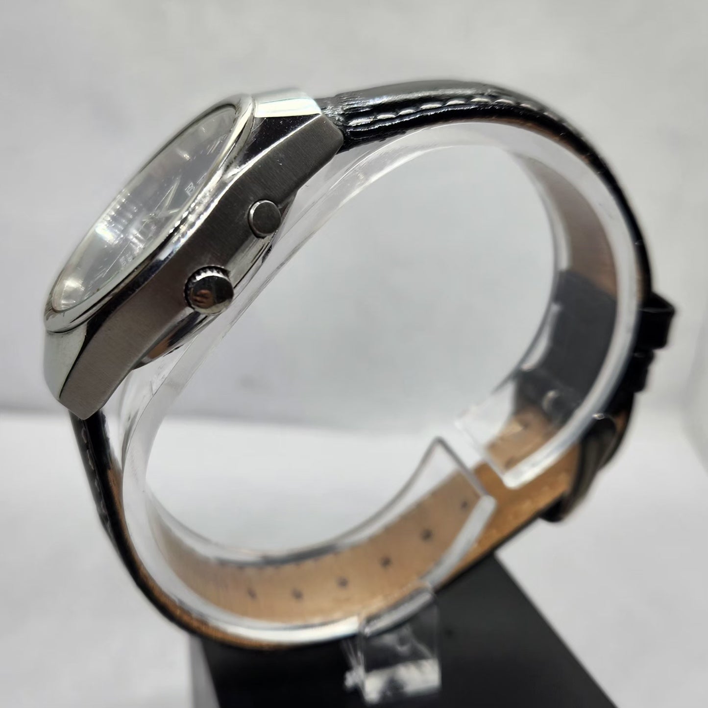 Vintage Ricoh R31 Automatic Blue Face New Strap 21 Jewels Day-Date Men's Wrist Watch R02