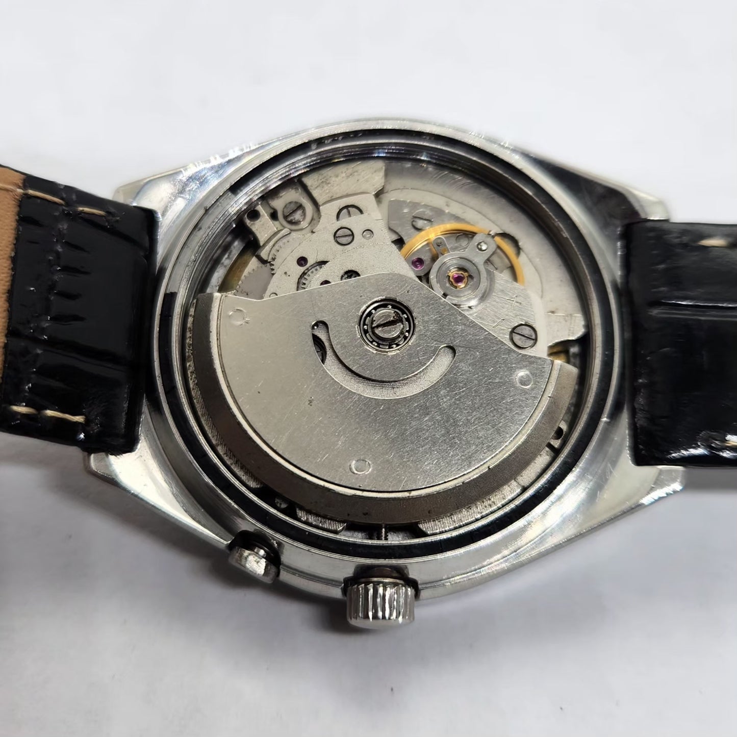 Vintage Ricoh R31 Automatic Blue Face New Strap 21 Jewels Day-Date Men's Wrist Watch R02
