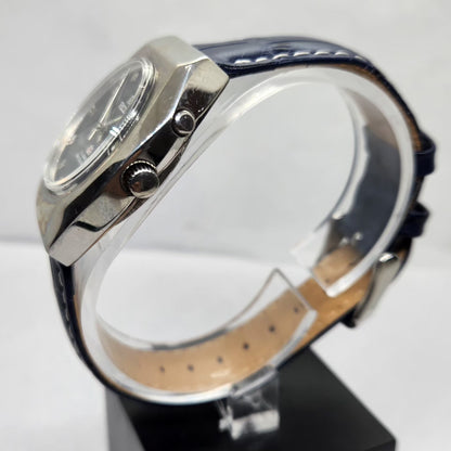 Vintage Ricoh R31 Automatic Blue Face New Strap 21 Jewels Day-Date Men's Wrist Watch R04