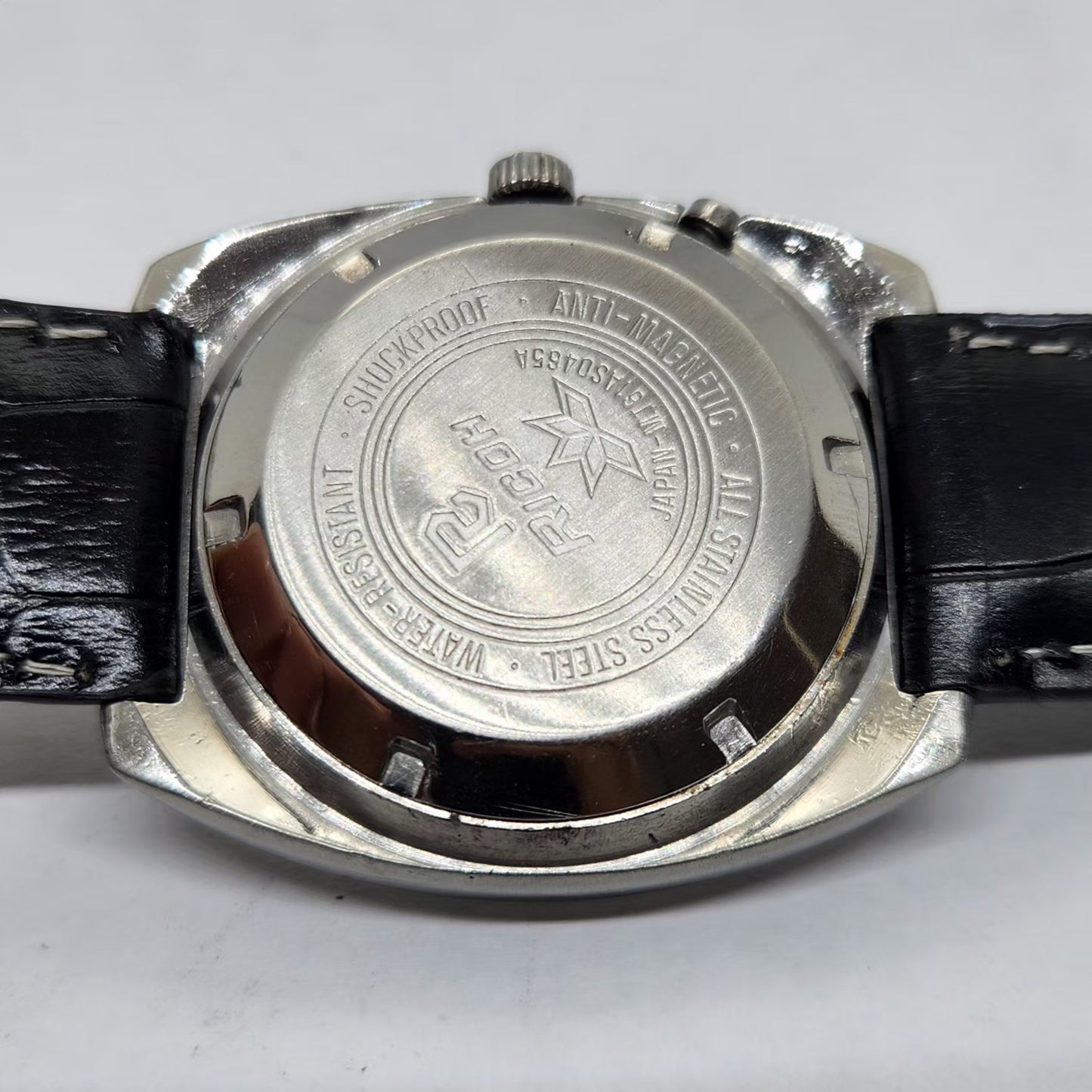 Vintage Ricoh R31 Automatic White Face New Strap 21 Jewels Day-Date Men's Wrist Watch R05
