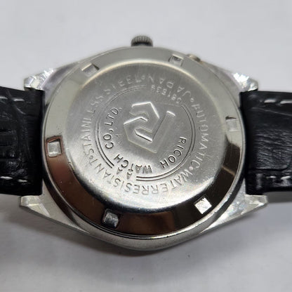 Vintage Ricoh R31 Automatic Yellow Face New Strap 21 Jewels Day-Date Men's Wrist Watch R08