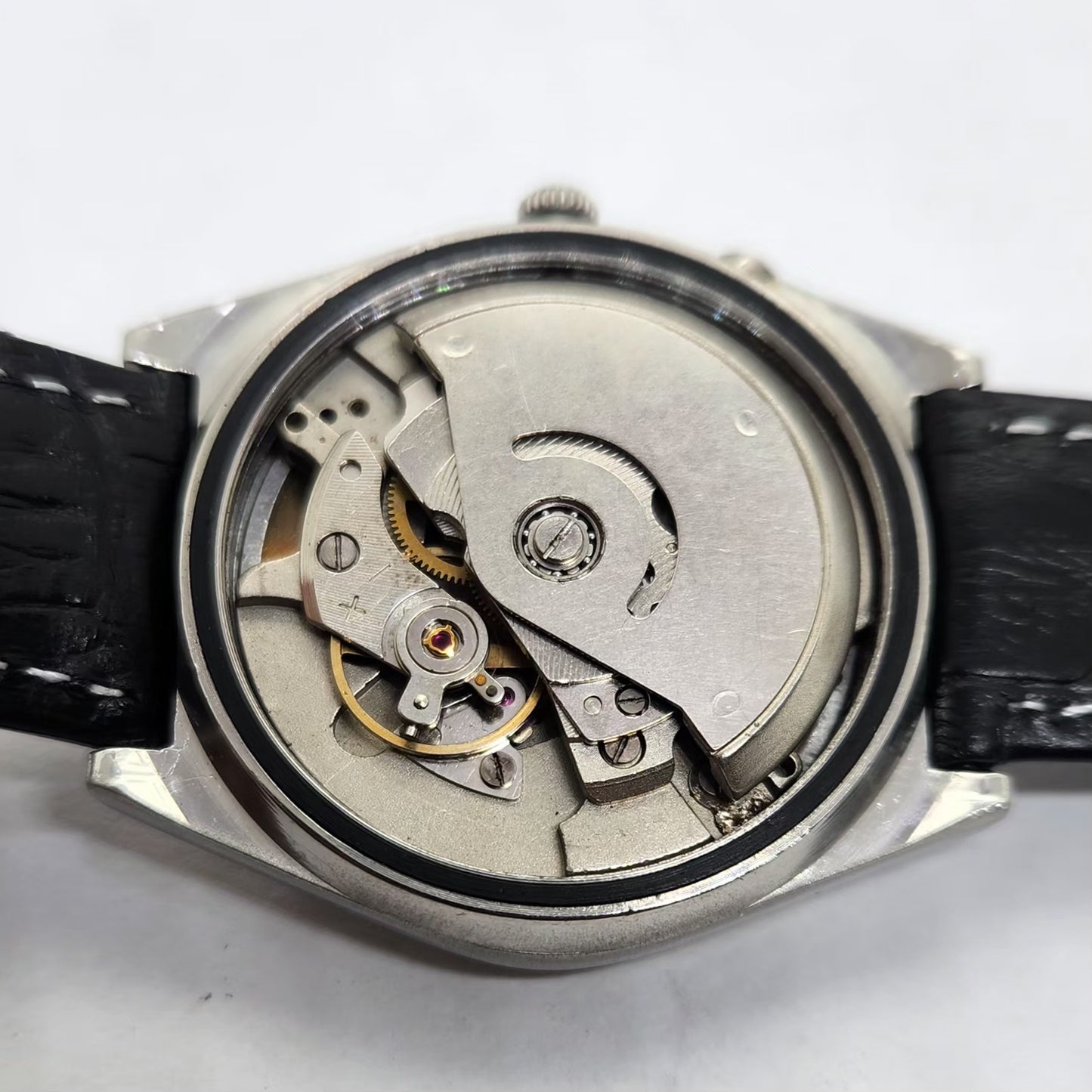 Vintage Ricoh R31 Automatic Yellow Face New Strap 21 Jewels Day-Date Men's Wrist Watch R08