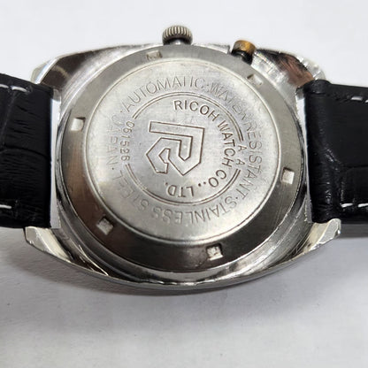 Vintage Ricoh R31 Automatic Red Face New Strap 21 Jewels Day-Date Men's Wrist Watch R10