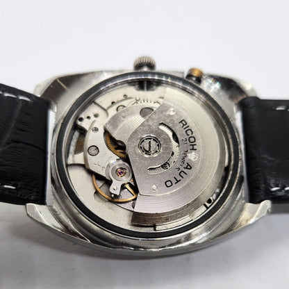 Vintage Ricoh R31 Automatic Red Face New Strap 21 Jewels Day-Date Men's Wrist Watch R10