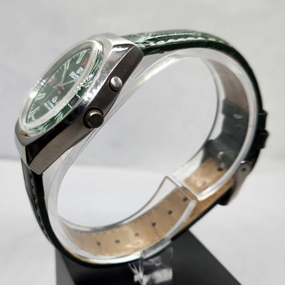 Vintage Ricoh R31 Automatic Green Face New Strap 21 Jewels Day-Date Men's Wrist Watch R11