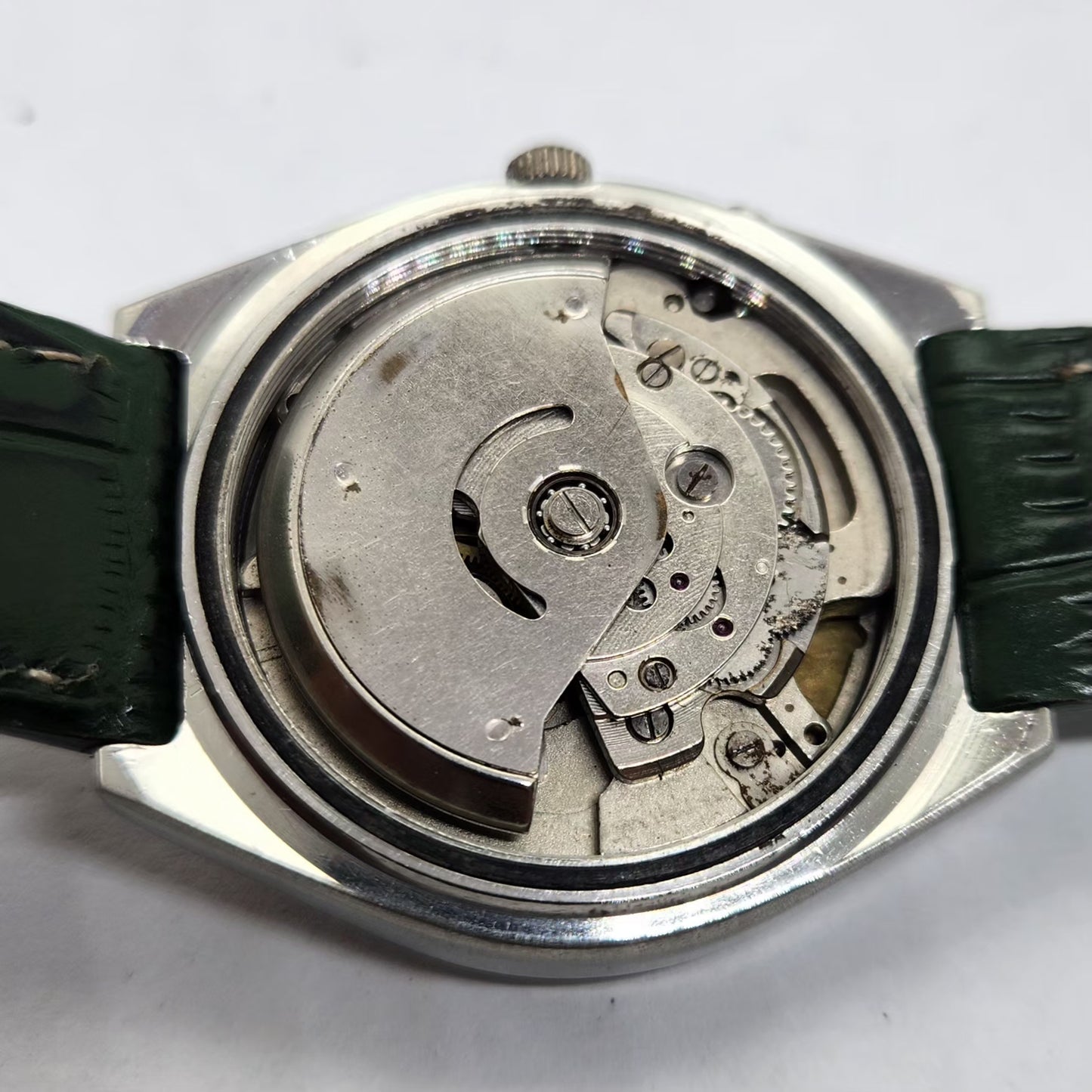 Vintage Ricoh R31 Automatic Green Face New Strap 21 Jewels Day-Date Men's Wrist Watch R11