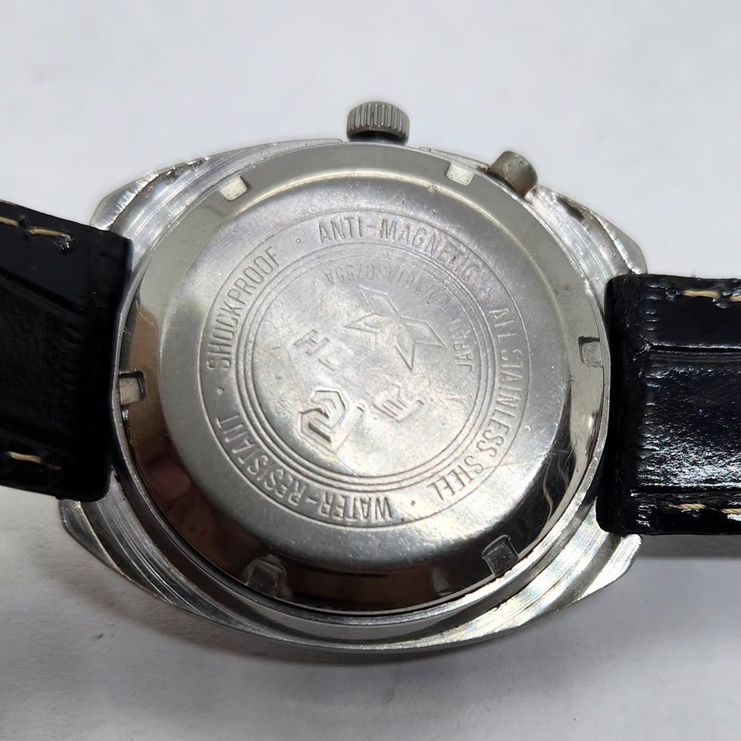 Vintage Ricoh R31 Automatic White Face New Strap 21 Jewels Day-Date Men's Wrist Watch R12
