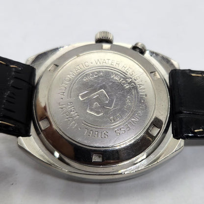 Vintage Ricoh R31 Automatic White Face New Strap 21 Jewels Day-Date Men's Wrist Watch R13
