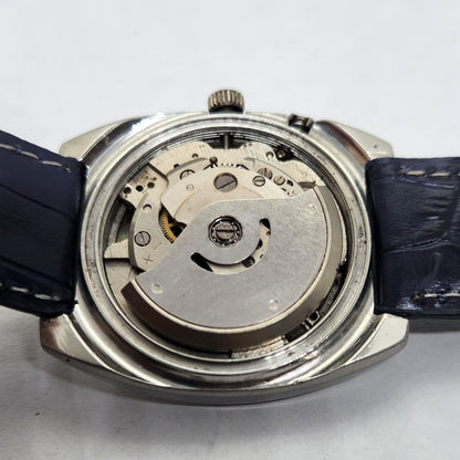 Vintage Ricoh R31 Automatic Blue Face New Strap 21 Jewels Day-Date Men's Wrist Watch R14