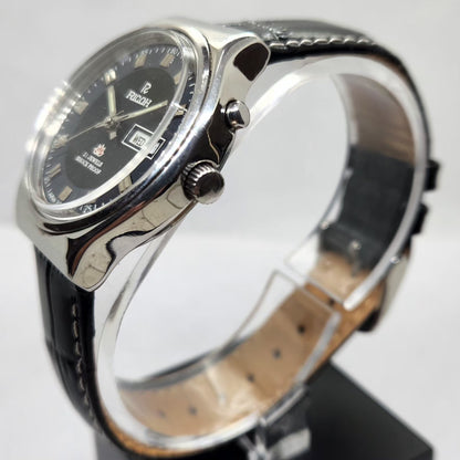 Vintage Ricoh R31 Automatic Black Face New Strap 21 Jewels Day-Date Men's Wrist Watch R15