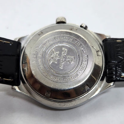 Vintage Ricoh R31 Automatic Black Face New Strap 21 Jewels Day-Date Men's Wrist Watch R15