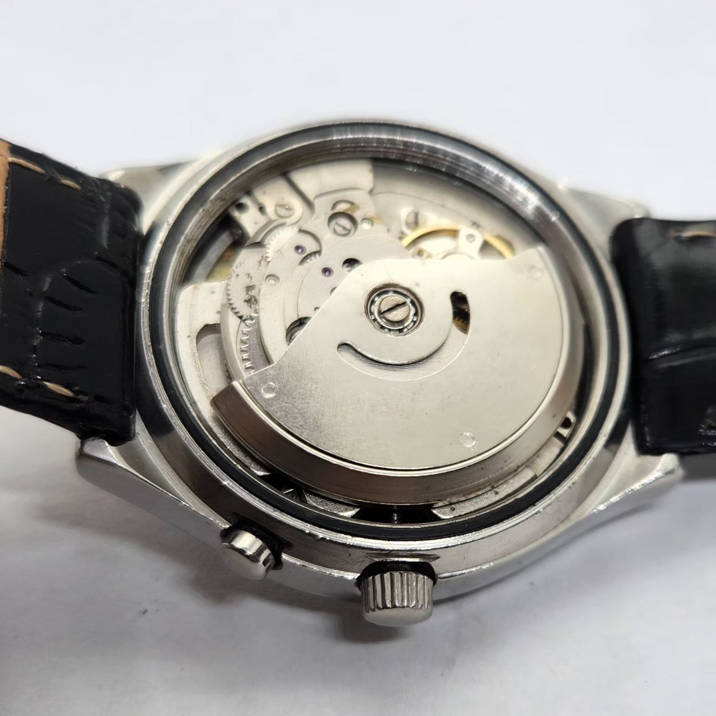 Vintage Ricoh R31 Automatic Black Face New Strap 21 Jewels Day-Date Men's Wrist Watch R15