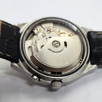 Vintage Ricoh R31 Automatic Black Face New Strap 21 Jewels Day-Date Men's Wrist Watch R15