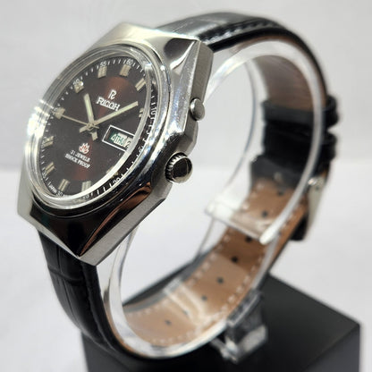 Vintage Ricoh R31 Automatic Brown Face New Strap 21 Jewels Day-Date Men's Wrist Watch R19