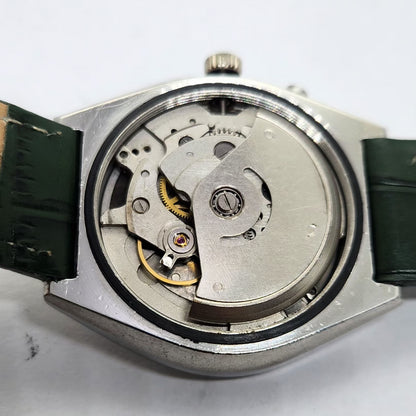 Vintage Ricoh R31 Automatic Green Face New Strap 21 Jewels Day-Date Men's Wrist Watch R21
