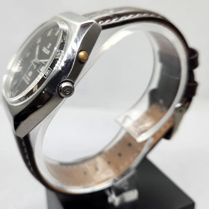 Vintage Ricoh R31 Automatic Brown Face New Strap 21 Jewels Day-Date Men's Wrist Watch R24